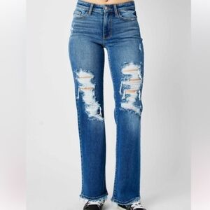 Judy Blue Dad Jeans Size 16W Distressed